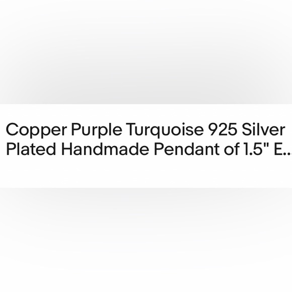 Copper ruby zoisite pendant, sterling silver plated, 1.5 inch.925 Artisan - Picture 3 of 9